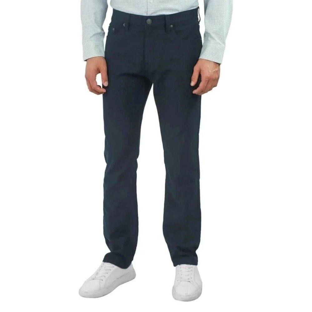 Jachs NY Men's 40/32 Navy Blue Straight-Leg 5 Pocket Pants  M0437